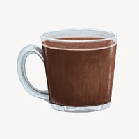 Hot chocolate, sweet beverage illustration