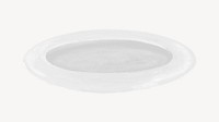 White plate kitchenware illustration