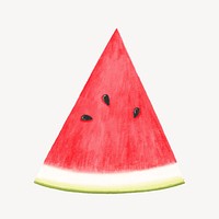 Watermelon slice fruit, healthy food illustration