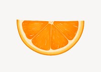 Orange slice fruit, healthy food illustration