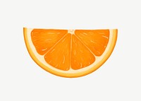 Orange slice fruit, healthy food collage element psd