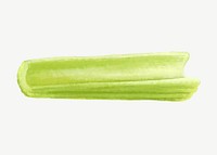 Celery vegetable, healthy food collage element psd