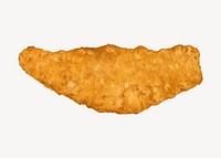 Fried fish fillet, food illustration