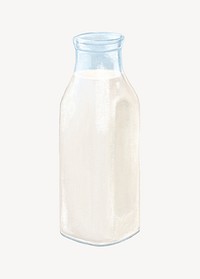 Milk jar, dairy beverage illustration