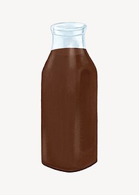 Chocolate milk jar, sweet beverage illustration