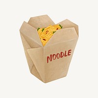 Chinese takeaway noodle, Asian food illustration
