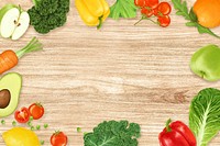 Fruits & vegetables frame background