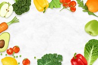 Fruits & vegetables frame background