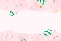 Pink cotton candy background, cute border 