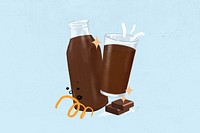 Chocolate milk, drink illustration