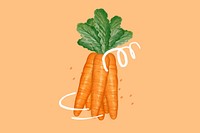 Carrot vegetable, healthy ingredient illustration