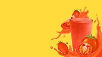 Tomato juice splash desktop wallpaper, healthy drink illustration