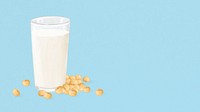 Healthy soy milk desktop wallpaper, beige background