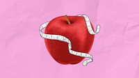 Apple tape measure desktop wallpaper, weight loss background