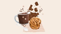 Chocolate chip cookies HD wallpaper, dessert illustration