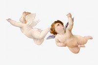 Flying cherubs, vintage illustration. Remixed by rawpixel.
