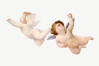 Flying cherubs, vintage illustration psd. Remixed by rawpixel.
