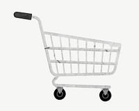 Shopping cart collage element psd
