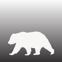 Gradient grizzly bear frame vector