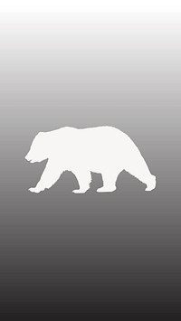 Grizzly bear frame phone wallpaper vector