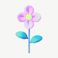 Pink flower gradient holographic psd