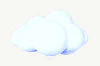 Cute cloud collage element psd