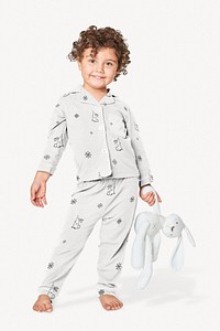 Kid's pajamas mockup, nightwear apparel psd