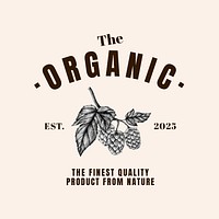The organic logo design vector