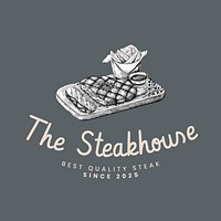The steakhouse logo design vector