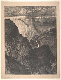 Storm in the canyon  Jo. Pennell. (1912) in high resolution by Joseph Pennell.