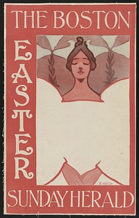 Stylized portrait of a woman - Easter (1890–1900) print in high resolution by Ethel Reed. 