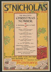 St. Nicholas, "the ideal magazine for young folks." The beautiful Christmas number (1895) by Louis Rhead. 