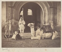 Soldier and Military Camel by Gustave Le Gray