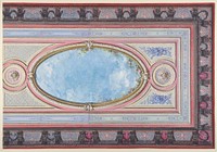 Design for Ceiling: Gallery of Château de Magnitot (recto); Decorative Design (verso) by Jules-Edmond-Charles Lachaise and Eugène-Pierre Gourdet