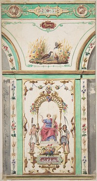 Design for Painted Wall Decoration for a Bakery by Jules Edmond Charles Lachaise and Eugène Pierre Gourdet