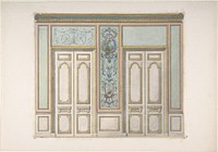 Design for a Pair of Doors Joined by an Ornamental Panel by Jules Edmond Charles Lachaise and Eugène Pierre Gourdet