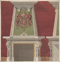 Design for Chimney Piece, Château du Duc de Meternick, Johannisburg by Jules Lachaise and Eugène Pierre Gourdet