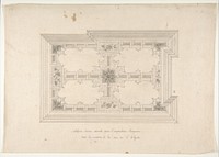 Design for Ceiling in Chinois Style, Empress Eugénie's Hotel by Jules Lachaise and Eugène Pierre Gourdet