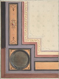 Pompeiian Design for Paneling by Jules Edmond Charles Lachaise and Eugène Pierre Gourdet
