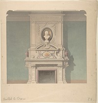 Design for Fireplace in French Renaissance Revival Style, Anonymous, French, 19th century