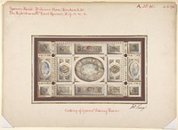 Ceiling of Dining Room, Spencer House, St. James Palace, London, about 1870 by Frederick Sang