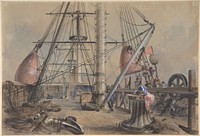 Getting Out One of the Great Buoys: The Deck of the Great Eastern Looking From the Forecastle by Robert Charles Dudley