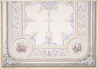 Design for Ceiling of the Duchess of Newcastle's Petit Salon, Hôtel Hope by Jules Edmond Charles Lachaise and Eugène Pierre Gourdet