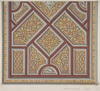 Design for Ceiling Decoration in the Hôtel de Pless, Berlin by Jules Lachaise and Eugène Pierre Gourdet