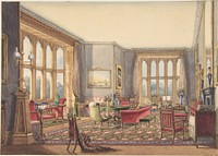Drawing Room, Guys Cliffe, Warwickshire by Anonymous, British, 19th century