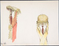 Two Views (Side and Front) of a Hat on a Stand by Auguste F&eacute;lix