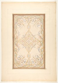 Design for a ceiling by Jules Edmond Charles Lachaise and Eugène Pierre Gourdet