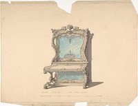 Design for Cabinet Pianoforte, Louis Quinze Style by Robert William Hume