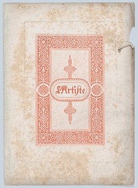 Title page for the magazine, L'Artiste