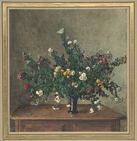 Bouquet of Small Chrysanthemums by L&eacute;on Bonvin